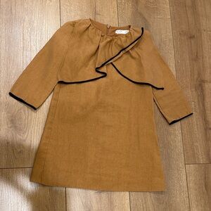 Zara Kids Brown Dress with Black Trim